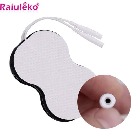 10P Acupuncture Reusable Tens Adhesive Electrodes Self-adhesive Massage Pad Patch Relaxation Massager Electric Muscle Stimulator
