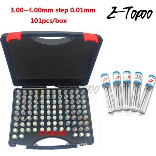 3.00~4.00mm step 0.01mm Steel Pin Gauge Pin measure gauge hole Measuring Tool,101pcs/box