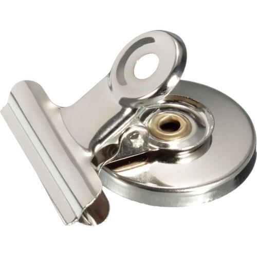 5pcs 3cm Magnetic Clip Magnet Refrigerator Wall Memo Note Message Holder Silver