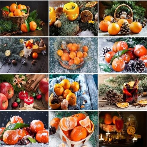 DIY 5D Diamond Painting Full Round Square Resin Mosaic Diamonte Embroidery Cross Stitch Kits Wall Decor Handcraft Orange Art