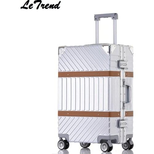 20'24'26'29' Aluminium Frame Unisex Fashion Travel Large Capacity High Quality Luggage Rolling Hardside Luggage Rolling Trolley