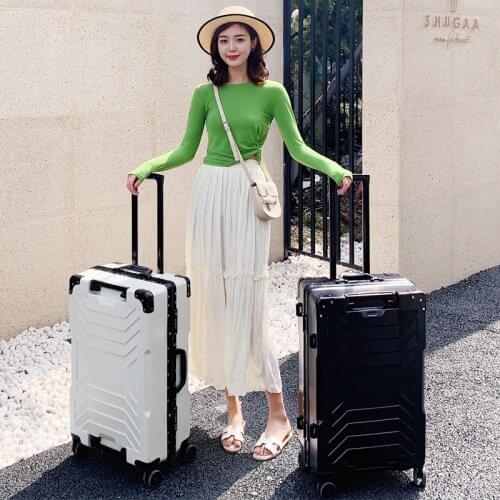 Hot selling 20" 24" 29" inch suitcase on wheels universal wheel ABS+PC Rolling luggage Travel suitcase bag with wheels
