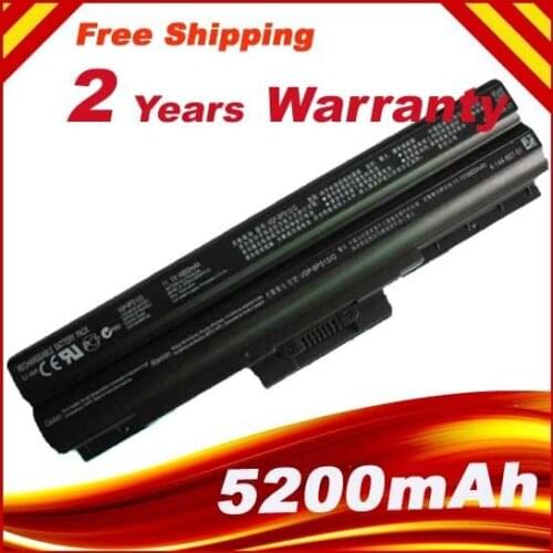 5200mAh Black Battery For Sony VGP-BPL13, VGP-BPS13, VGP-BPS13/B, VGP-BSP13/S, VGP-BPS13A/B, VGP-BPS13A/S