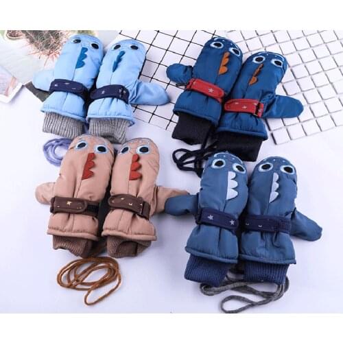 Children Winter Warm Ski Gloves Boys/Girls Sports Waterproof Windproof Non-slip Snow Mittens Extended Wrist Skiing Gloves
