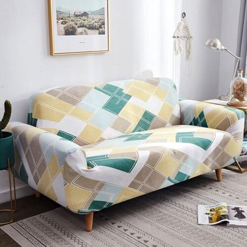 Stretch Slipcovers Sectional Elastic Stretch Sofa Cover for Living Room Couch Cover L shape Armchair Cover Single/Two/Three seat