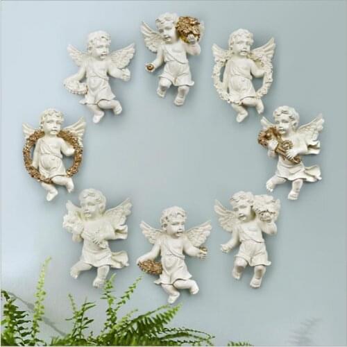 European creative home furnishings Angel sculpture/Angel statue/ Resin decorative hook wall decoration supplies Christmas Gif