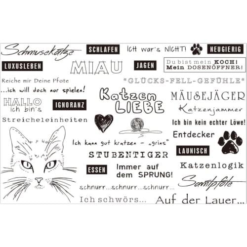 German cat Transparent Clear Silicone Stamp/Seal for DIY scrapbooking/photo album Decorative clear stamp A919