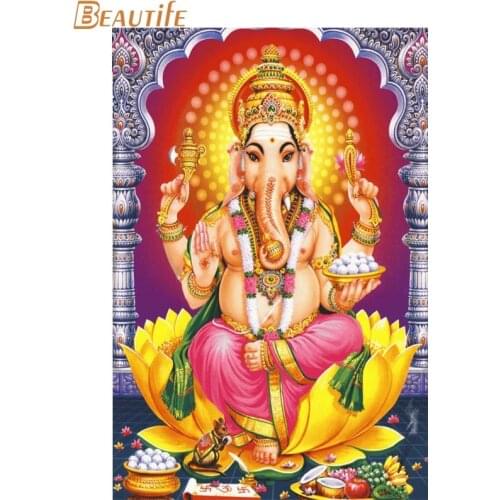 Hot Sale Custom God Ganesha Poster Home Decoration Fashion Silk Fabric Wall Poster Custom Poster