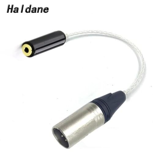 Haldane HIFI 8 Cores Silver Plated 4pin XLR Male to 2.5mm Trrs Balanced Female Cable 2.5 to XLR Balacned Audio Adapte Connector