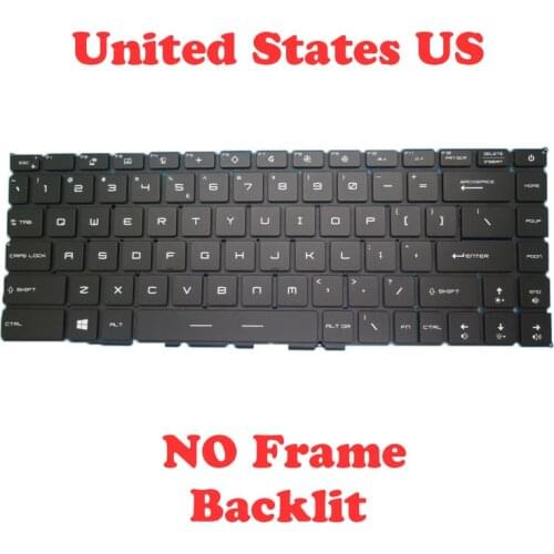 US RGB Backlit Keyboard For MSI GS66 P66 MS-1541 MS-16V1 GE66 Raider 10SF 10SFS 10SGS GS66 Stealth 10SD 10SE Modern14 English