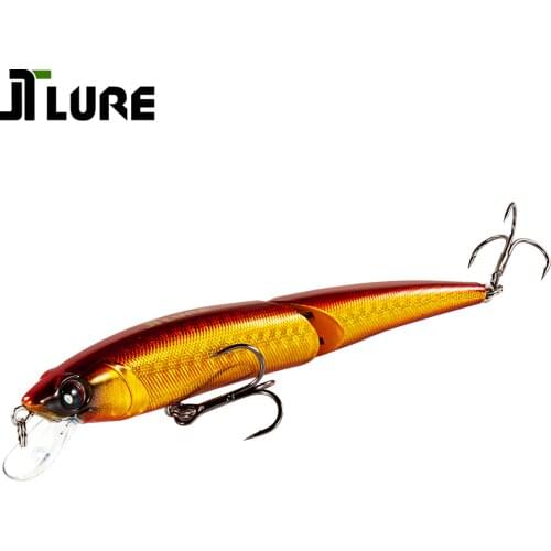 2-pieces Jointed Fishing Lures Minnow Swimbait Floating Artificial Hard Baits for Pike Bass Fishing Tackle JT9110