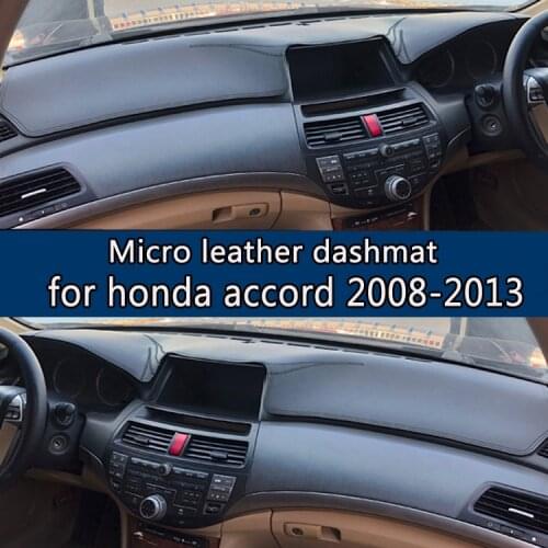 For Honda Accord 8th 2008-2013 Micro Leather Dashmat Dashboard Cover Prevent Sunlight Pads Dash Mat 2009 2010 2011 2012 LHD+RHD