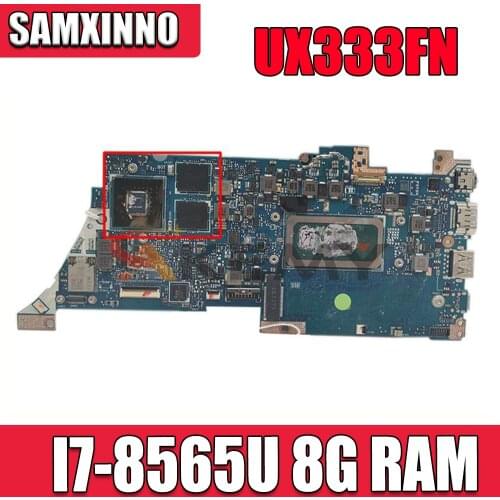 Akemy UX333FN notebook mainboard 8G/I7-8565U V2G For ASUS ZenBook 13 UX333F UX333 U3300F Laotop Mainboard Motherboard test ok