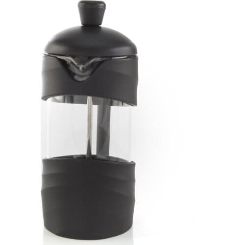 Mini French Press Coffee Herbal Tea Maker for 350ml Borosilicate Glass Durable Stainless Steel Thickened Heat Resistant