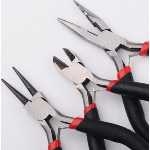 8Pcs Stainless Jewelry Making Tool Kit With Round Nose Plier Wire Cutter Scissor Set For Bracelet Necklace DIY Handmade Supplies