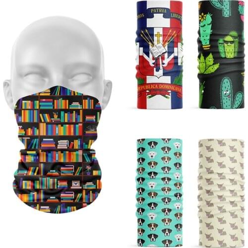 Novelty 3D Printed Summer Headscarf For Women Magic Sports Bandana Microfiber Seamless Hijab Neck Scarf Face Head Wrap Headwear