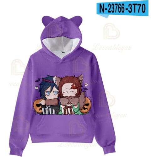 New Arrival Demon Slayer Kimetsu No Yaiba Hooded Sweatshirt Fashion Trend Style New 3D Cool Boys Girls Autumn Hoodies