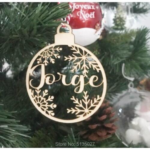 First Christmas bauble personalized CHRISTMAS gift Custom bauble laser cut names