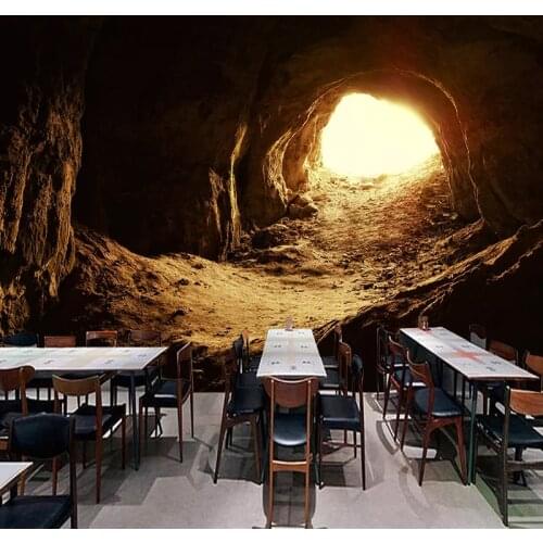 Custom 3D Photo Wallpaper Cave Stone Large Mural Restaurant Living Room Study Room Background Wall Decoration Papel De Parede 3D