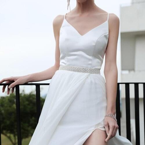 Handmade Rhinestone Belt Crystal Wedding Dress Belt Bridal Belt Sash Waist Belt Rose Gold Silver Wedding Accessories New