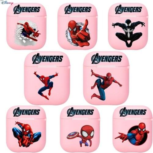 Disney Marvel Spider-Man Silicone Bluetooth Wireless Earphone Case for AirPods Protective Cover Skin Accessories Pods Charging B