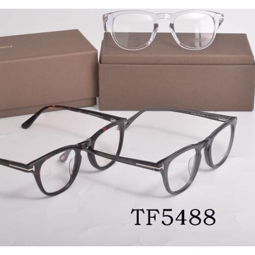 Vintage Tom For Man Optical Eyeglasses Frames Forde Fashion Acetate Women Reading Myopia Prescription Glasses TF5416 With Case