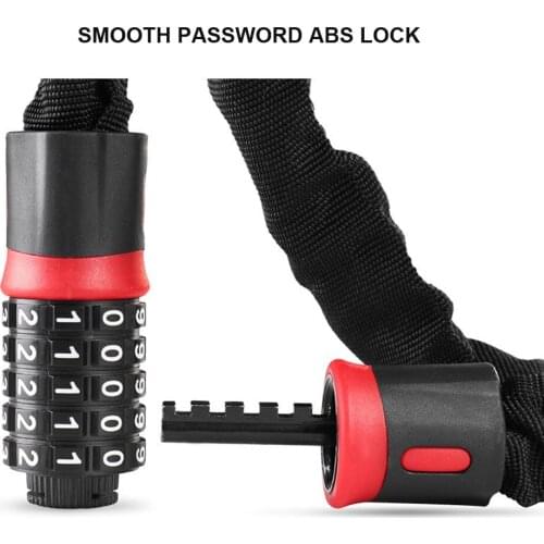 Safty Chain Lock For Bike Anti-Theft Steel Password Code Motorcycle Lock Cycling Electric Bicycle Accesorios Para Bicicletas