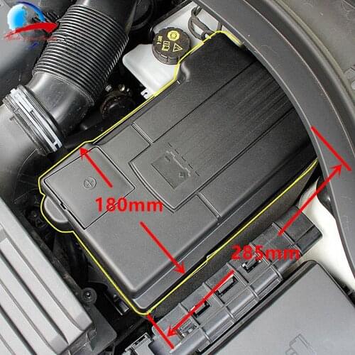 Car Engine Battery Protection Cover For Skoda Karoq Kodiaq Octavia Mk3 Superb VW T-ROC Tiguan L Battery Anode Electrode Shell