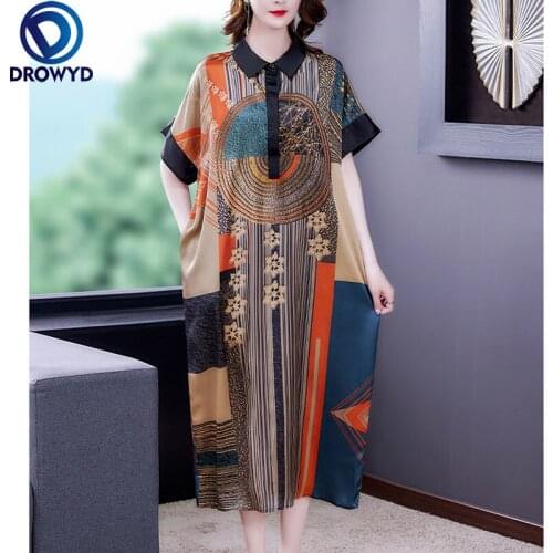 2021 Women Vintage Print Patchwork Beach Sundress Summer Casual short sleeve Loose Midi Dresses Elegant Bodycon Party Vestidos