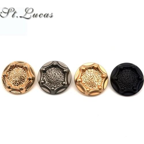 10pcs/lot fashion Retro Hexagon metal sewing button snaps for women overcoat windcoat garment accessory DIY decoration button