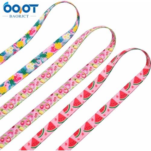 3/8 Inch Double-Sided Watermelon Fruit Thicken Ribbon 10 Yards DIY Handmade Dog Collar Leash Mobile Phone Chain Kettle Webbing
