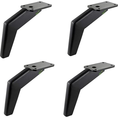 4pcs metal Furniture Legs Black sickle Table Cabinets feet Sofa Bed TV Cabinet legs Inclined Square Tube Furniture feet