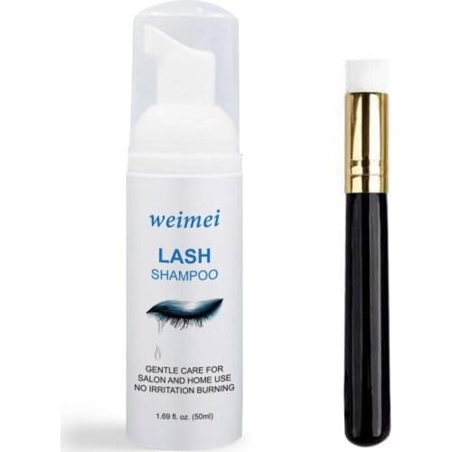50ml Professional Eyelashes Moisturizing Smoothing Shampoo Cleaner Eyelash Extension Cleanser Eyelashes Makeup Remover