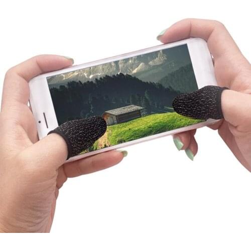 6PCS Mobile Game Controller Finger Sleeve Sets Sweatproof Reusable Sweatproof Breathable Full Press Screen Finger Set for PUBG