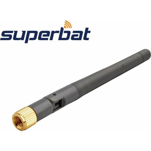 Superbat 5.8Ghz 3dBi Omni WIFI Antenna RP-SMA Male Plug Connector for Wireless Router Grey Rubber Ducky Aerial