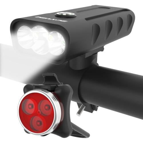 BCXYMQ USB Rechargeable Bicycle light 3 LED 1000 Lumen Bike Lights 10 hours work time