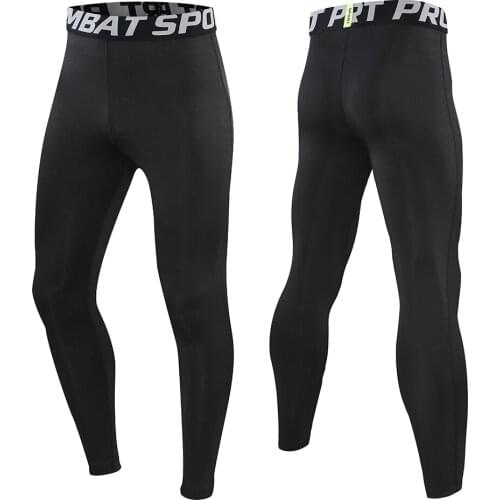 New Autumn and Winter Pants for Men Quick Drying Fitness Gym Compression Jogging Tracksuits Sport Tights White Black