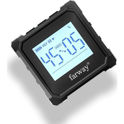 Laser Protractor Digital Inclinometer 360° Level Angle Finder High Precision Backlight USB Chargable with Magnetic Based FARWAY