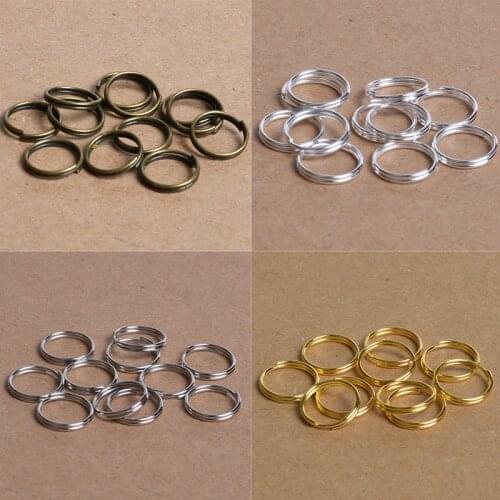 4-10mm Dia 200pcs/bag Wholesale Gunblack/Antique Bronze/Gold/Silver/Rhodium Color Double Jump Rings Jewelry Making Findings