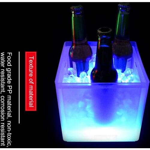 Nightclub Bar RGB LED Luminous Wine Ice Bucket Double-Layer Ice Buckets