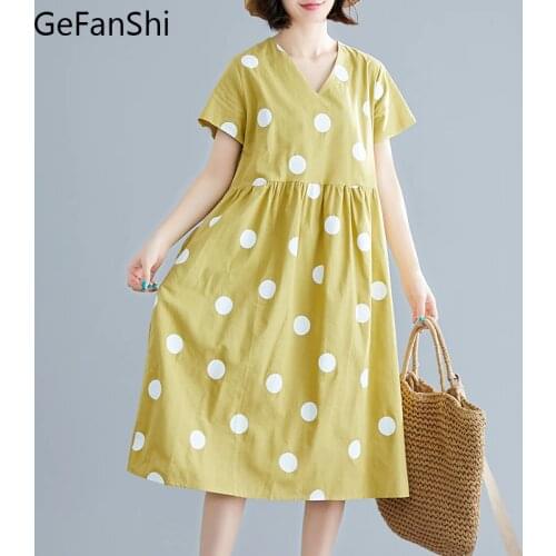 Летние платья в горошек GeFanShi China At AliExpress