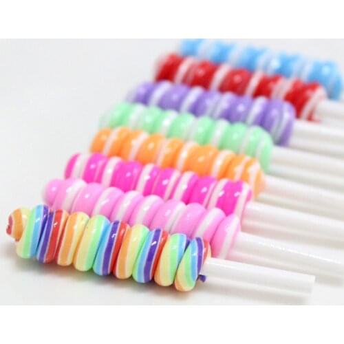 8pcs Miniature Food Dessert Sugar Mini Lollipops For Doll House 1/12 Kitchen Furniture Toys Accessories