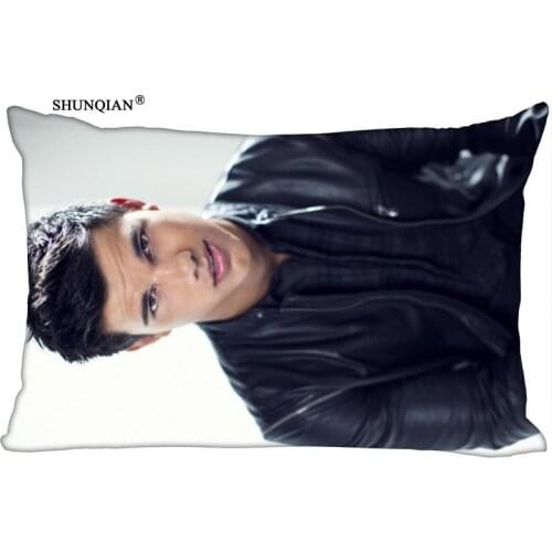 Custom Taylor Lautner Pillowcase Zippered Rectangle Pillow Cover Cases Size 45X35cm,40x60cm,45X75cm,50X75cm(Two sides)