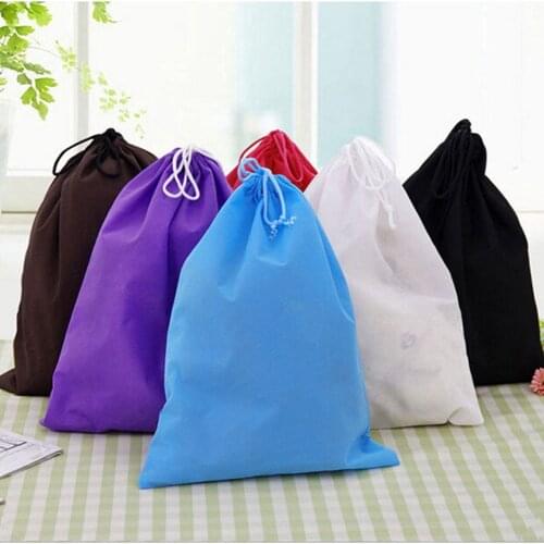 Non-woven Laundry Shoe Travel Pouch Portable Tote Drawstring Storage Bag Organizer Travel Accessories Pouch Drawstring Bag