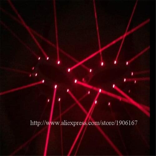 New Design Red Laser Luminou Sexy Lady Bra Laser Show Stage Costumes For Singer Dancer Nightclub Party