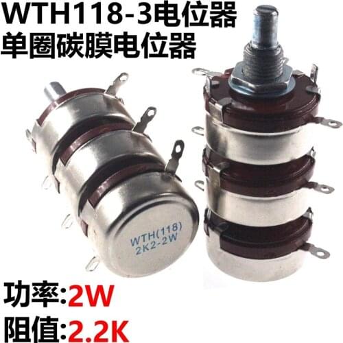 New WTH118 2W 2.2K WTH(118) 3 layer dual Potentiometer triple potentiometer