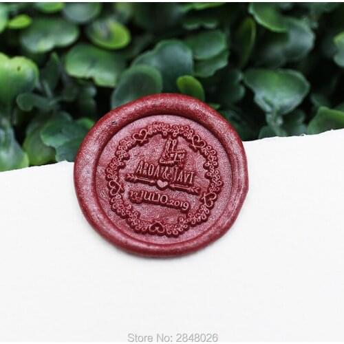 Custom Name with wreath Wax Seal Stamp, custom wedding stamp, invitation seals,Scrapbooking stamp