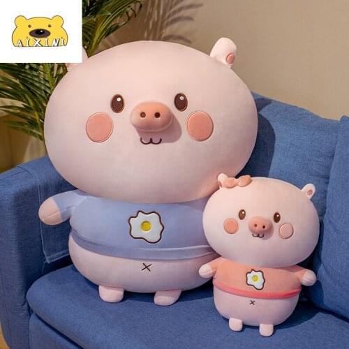 Pig Stuffed Animal Poached Egg Piglet Pig Plush Kawaii Doll Soft Toy Plushies Cute Food Pillows Squishy Pig Toys Comforting Gift