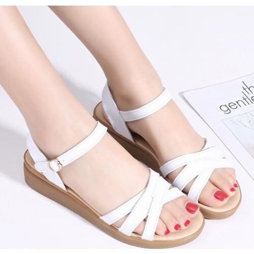 New Summer Women Sandals Casual Shoes Woman Platform Sandals White Roman Style Gladiator Sandals Ladies Flat Sandals Plus Size
