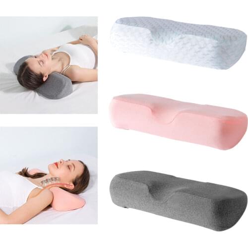 Cervical Pillow Round Memory Foam for Neck Pain Side Sleepers Stress Relief